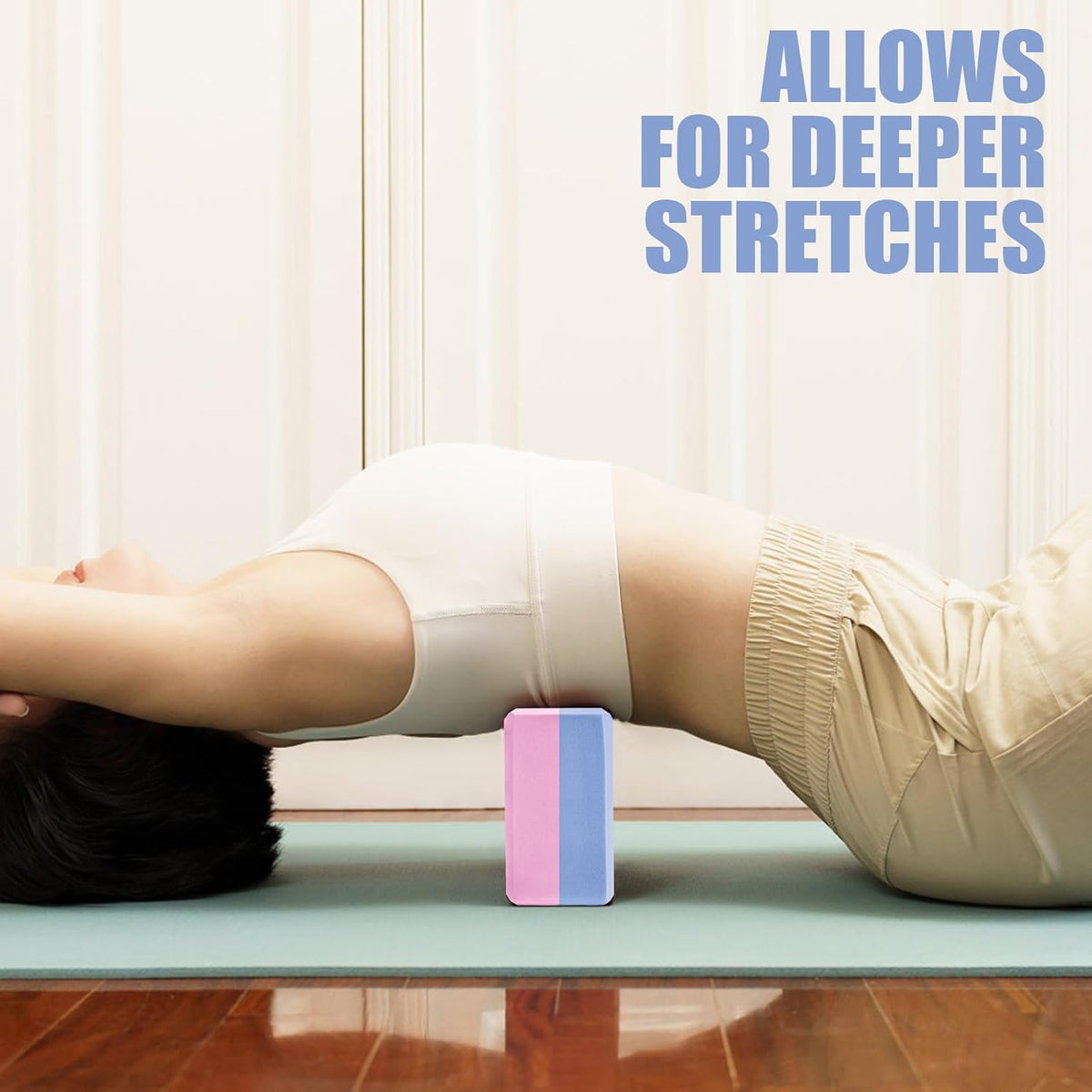 2 Pcs Yoga Blocks, 9x6x3 Inch Foam Blocks for Pilates