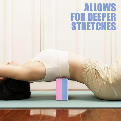 2 Pcs Yoga Blocks, 9x6x3 Inch Foam Blocks for Pilates