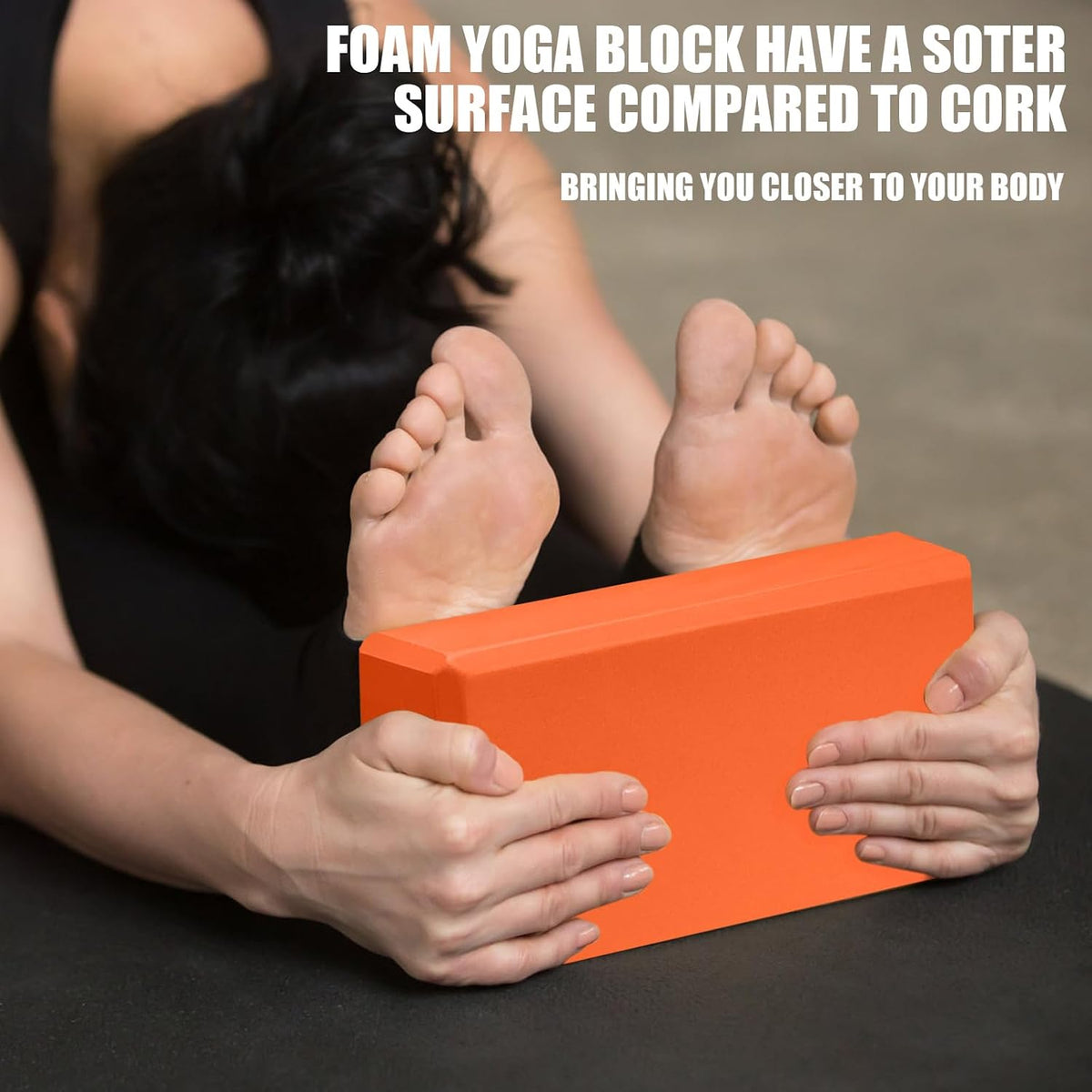 2 Pcs Yoga Blocks, 9x6x3 Inch Foam Blocks for Pilates