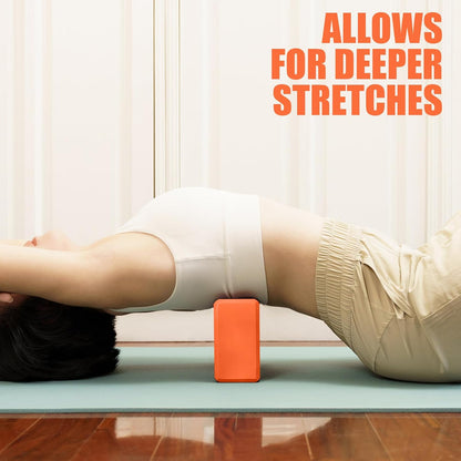 2 Pcs Yoga Blocks, 9x6x3 Inch Foam Blocks for Pilates