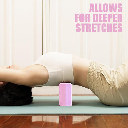 2 Pcs Yoga Blocks, 9x6x3 Inch Foam Blocks for Pilates