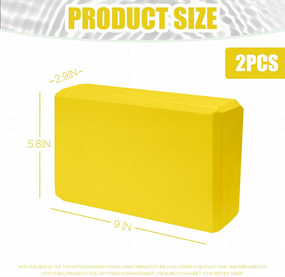 2 Pcs Yoga Blocks, 9x6x3 Inch Foam Blocks for Pilates