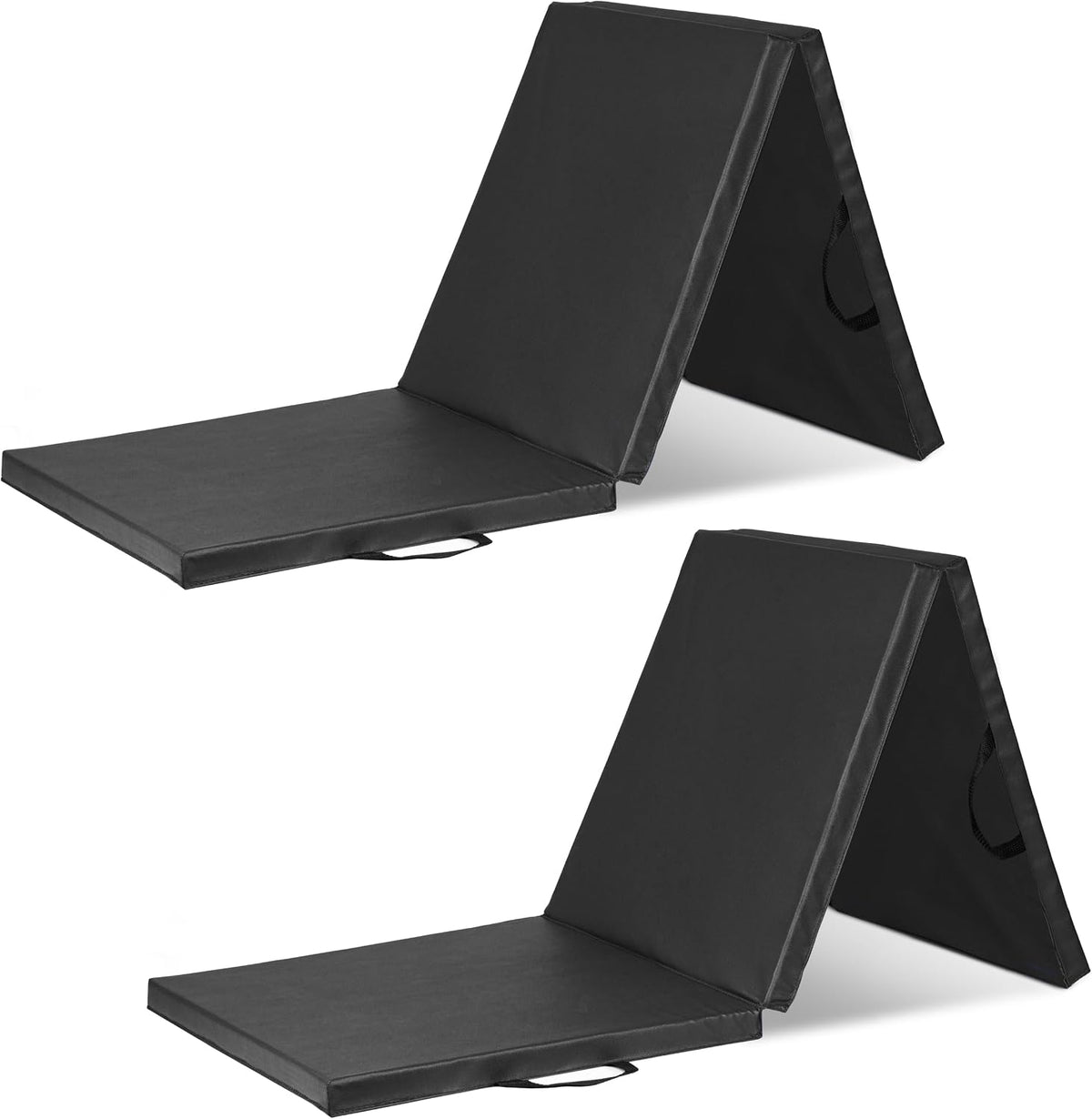 ProsourceFit Tri-Fold Folding Thick Exercise Mat 6’x2’ with Carrying Handles for MMA, Gymnastics, Stretching, Core Workouts