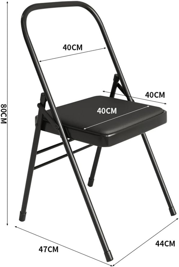 Folding Chair, Foldable Yoga Auxiliary Chair Iyengar Yoga Chairs, Non-Slip, for Flexibility, Strength Training, Balance Handstand(Green)