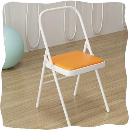 Folding Chair, Foldable Yoga Auxiliary Chair Iyengar Yoga Chairs, Non-Slip, for Flexibility, Strength Training, Balance Handstand(Green)