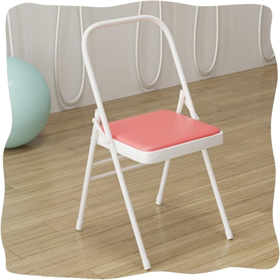 Folding Chair, Foldable Yoga Auxiliary Chair Iyengar Yoga Chairs, Non-Slip, for Flexibility, Strength Training, Balance Handstand(Green)