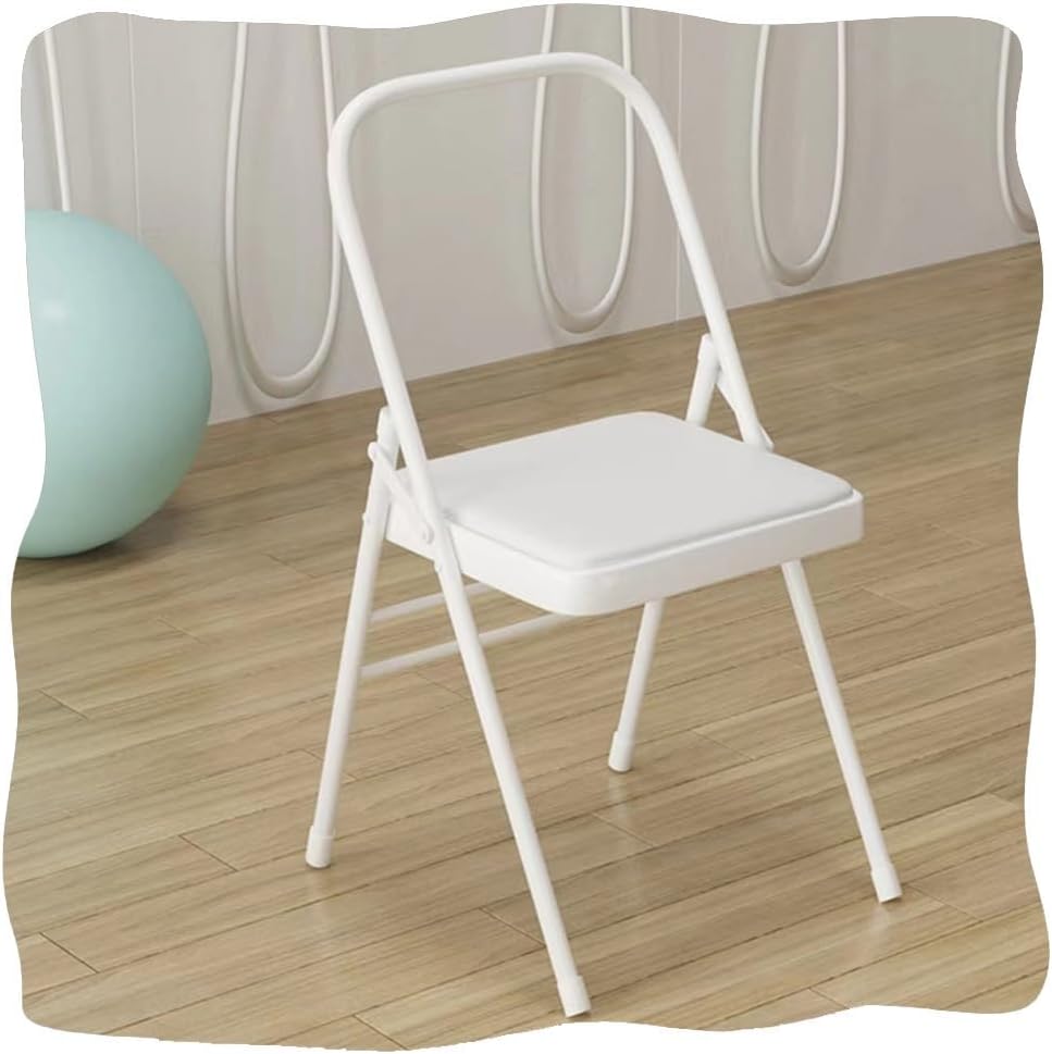 Folding Chair, Foldable Yoga Auxiliary Chair Iyengar Yoga Chairs, Non-Slip, for Flexibility, Strength Training, Balance Handstand(Green)