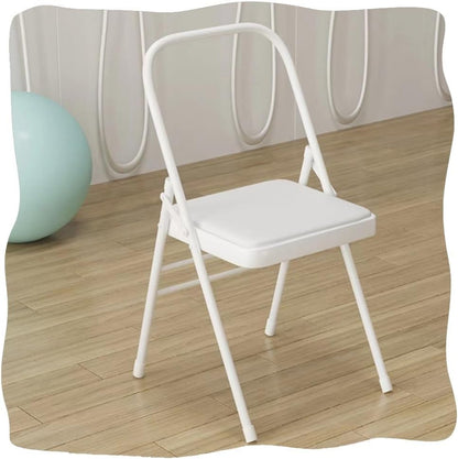 Folding Chair, Foldable Yoga Auxiliary Chair Iyengar Yoga Chairs, Non-Slip, for Flexibility, Strength Training, Balance Handstand(Green)