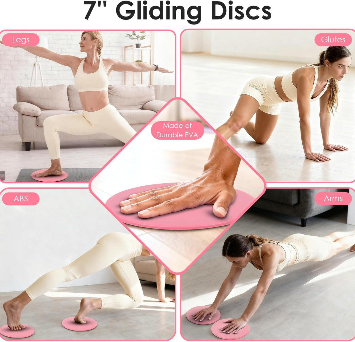 16 PCS Pink Pilates Ring and Ball Set for Women with 15" Magic Circle, Home Pilates Equipment Kit with Adjustable 1LB Ankle Wrist Weight, Resistance Band, Gliding Discs, Pilates Essentials Accessories