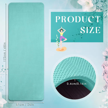 24 Pack 68" x 24" Yoga Mat Bulk, 4mm Thick Extra Long Sports Mat Anti Slip Tear Resistant Yoga Exercise Set for Fitness Stretching Home Workout Gym and Studio