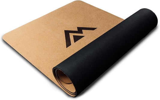 Premium Yoga Mat, Cork or Polyurethane, EcoFriendly, Non-Slip, 5mm or 6mm Thick, Travel, Hot Yoga & Home Fitness Mat, Optional Carry Strap, Organic, Natural, Latex-Free Materials