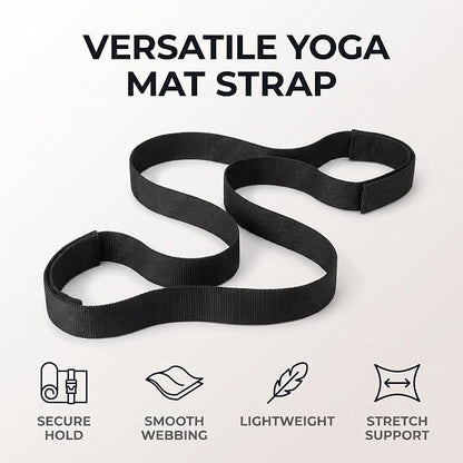 Yoga Mat Straps For Carrying - Yoga Mat Elastic Straps,Adjustable Yoga Carrying Strap Holder Straps,Exercise Mat Carrier Strap,Weight Loss Fitness Binding Rope,Exercise and Fitness Accessories