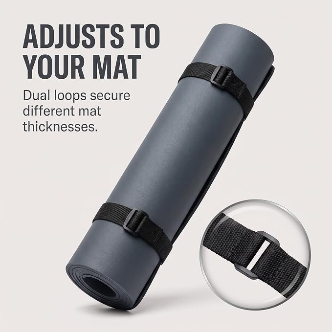 Yoga Mat Straps For Carrying - Yoga Mat Elastic Straps,Adjustable Yoga Carrying Strap Holder Straps,Exercise Mat Carrier Strap,Weight Loss Fitness Binding Rope,Exercise and Fitness Accessories