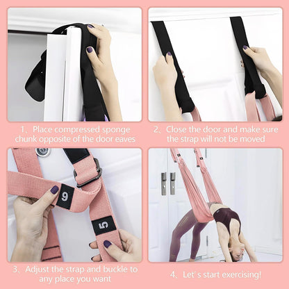 Aerial Yoga Rope for Door,Yoga Door Swing,Leg Stretcher Strap