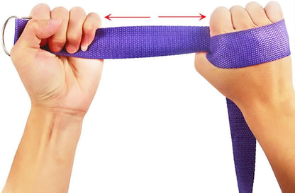 Yoga Stretch Belt 72 Inch Elastic Fitness Stretch Band with Durable Buckle for Flexibility Muscle Stretching and Daily Exercise
