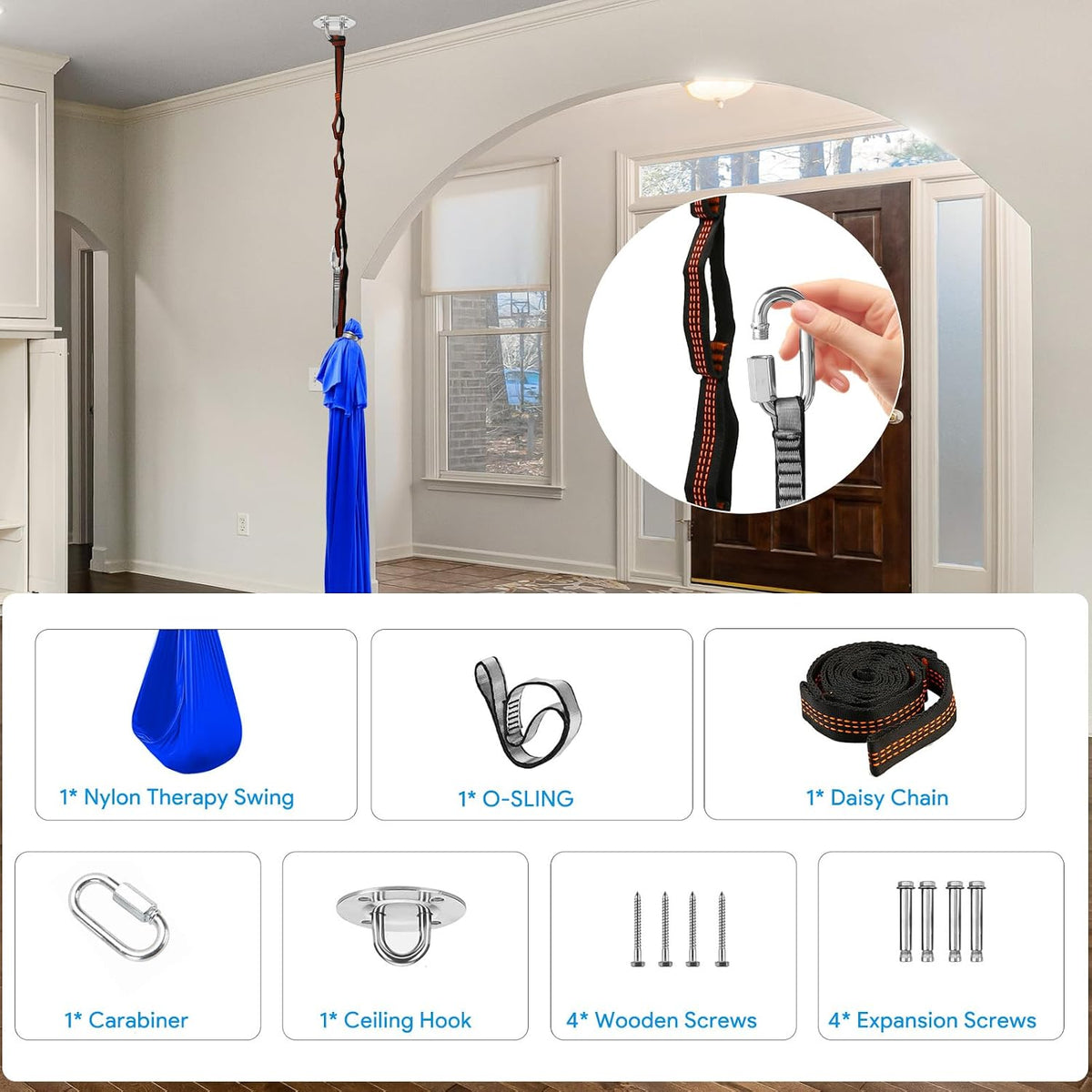 Sensory Swing, Therapy Swing for Kids & Adults, Cuddle Swing Indoor Outdoor