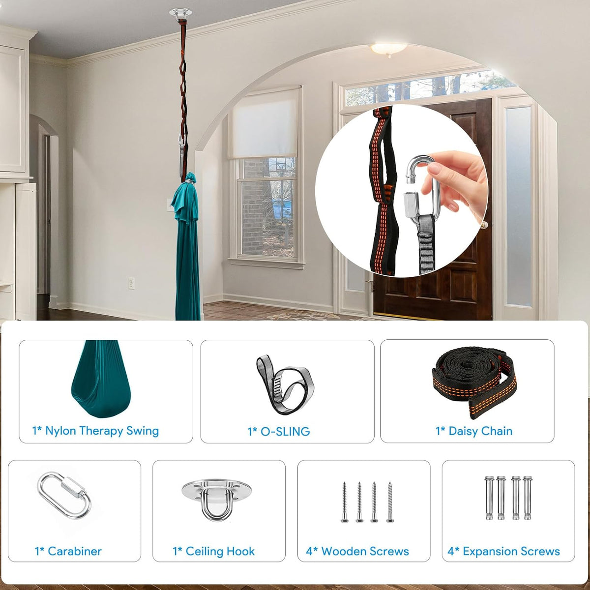 Sensory Swing, Therapy Swing for Kids & Adults, Cuddle Swing Indoor Outdoor