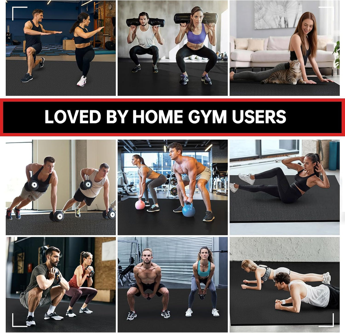Extra Large Exercise Mat 10'x6'/9'x6'/8'x6'/7'x5'/6'x4' (8mm)