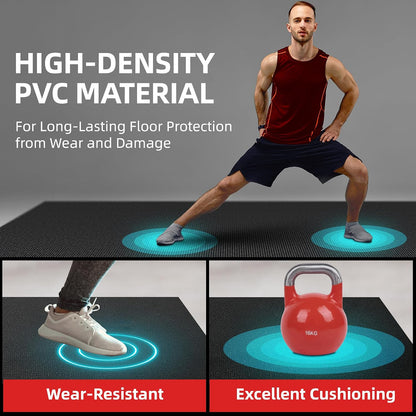 Extra Large Exercise Mat 10'x6'/9'x6'/8'x6'/7'x5'/6'x4' (8mm)