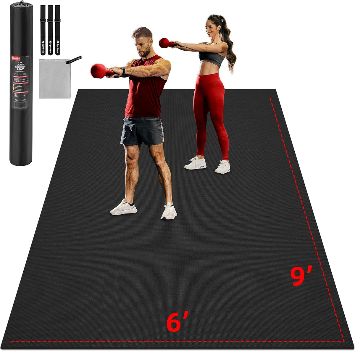 Extra Large Exercise Mat 10'x6'/9'x6'/8'x6'/7'x5'/6'x4' (8mm)