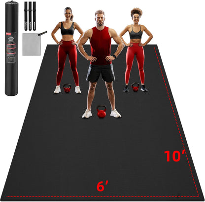 Extra Large Exercise Mat 10'x6'/9'x6'/8'x6'/7'x5'/6'x4' (8mm)
