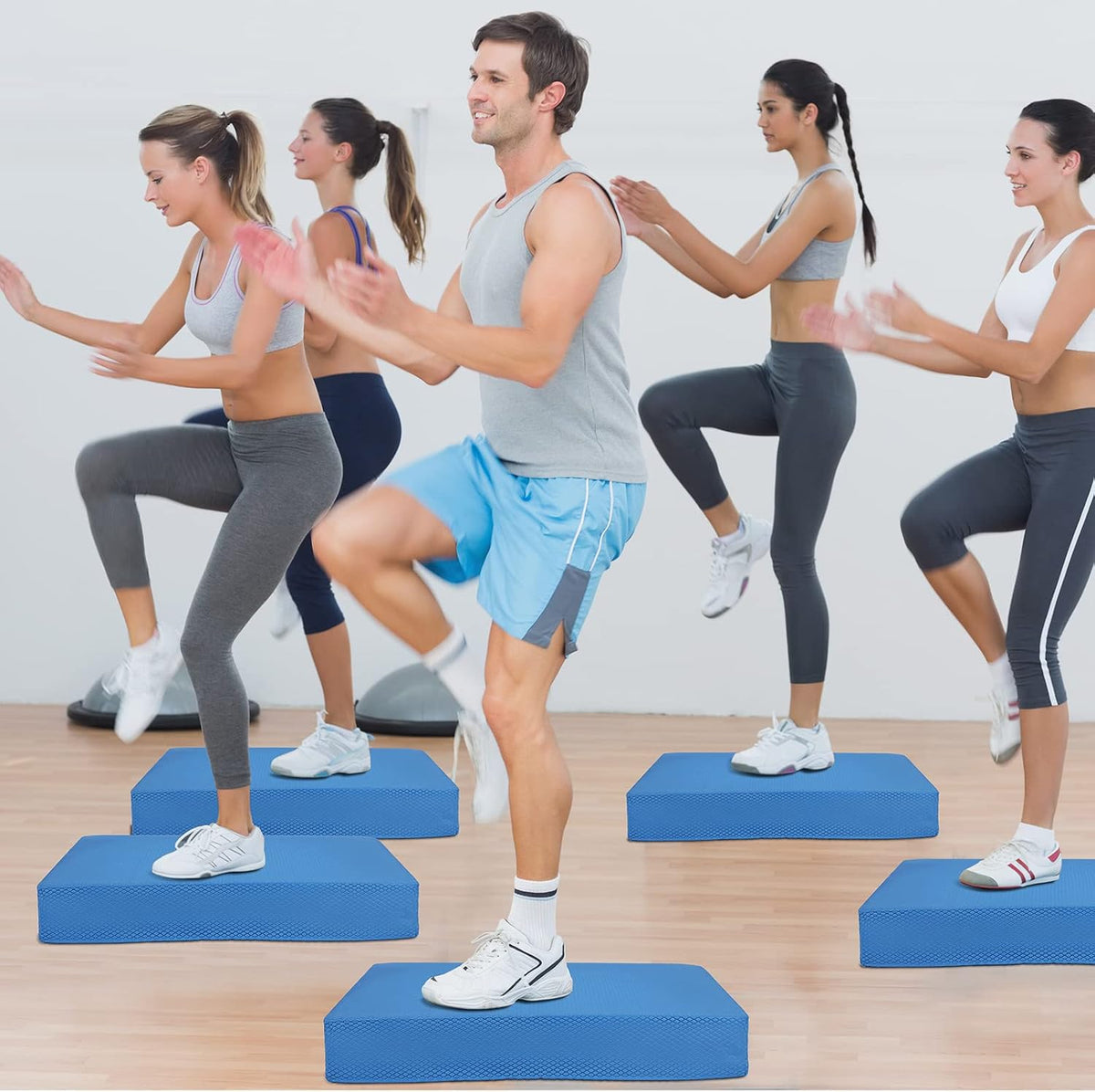 2 Pcs Balance Pad Thick Foam Yoga Core Training Exercise Pad for Adults Physical Therapy Fitness Stability Workout Knee Ankle Strength Training Home Work Floor