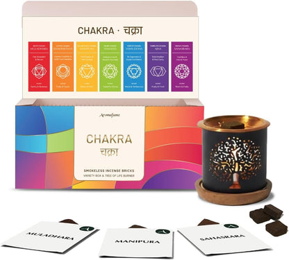 7 Chakra Smokeless Incense Bricks Gift Set, 14 Bricks