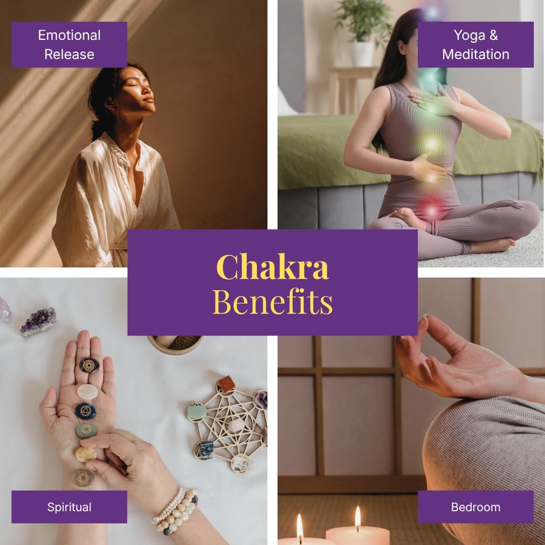 7 Chakra Smokeless Incense Bricks Gift Set, 14 Bricks