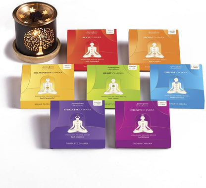 7 Chakra Smokeless Incense Bricks Gift Set, 14 Bricks