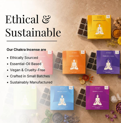 7 Chakra Smokeless Incense Bricks Gift Set, 14 Bricks