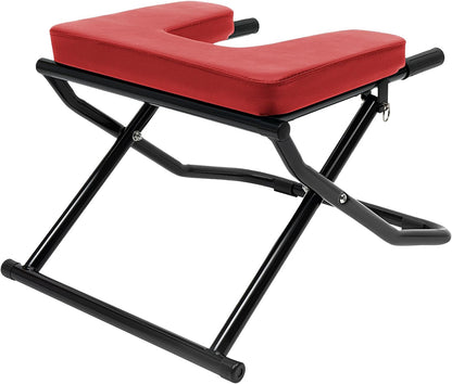 Yoga Headstand Bench, 330.7 lbs Capacity Inversion Stretch Workout Chair, Foldable Yoga Balance Training Equipment, Portable Head Stand Practice Tool for Office, Home, Gym, Yoga Room
