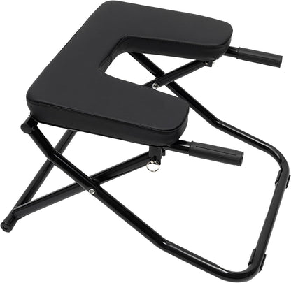 Yoga Headstand Bench, 330.7 lbs Capacity Inversion Stretch Workout Chair, Foldable Yoga Balance Training Equipment, Portable Head Stand Practice Tool for Office, Home, Gym, Yoga Room