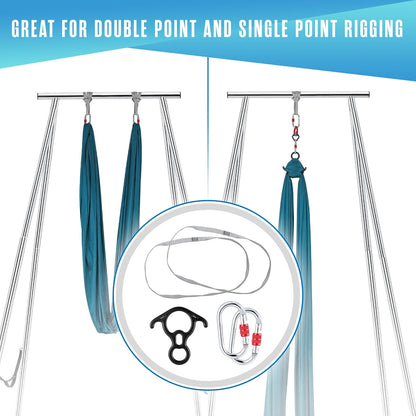 Aerial Rig, Aerial Yoga Stand, 10 FT Frame, 13 YD Fabric, 550 LB Capacity