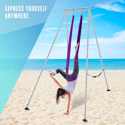 Aerial Rig, Aerial Yoga Stand, 10 FT Frame, 13 YD Fabric, 550 LB Capacity