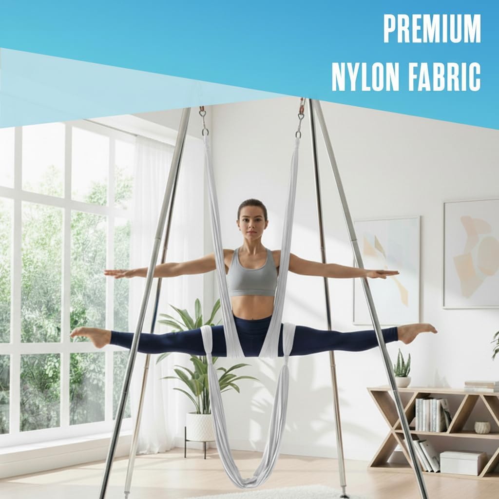Aerial Rig, Aerial Yoga Stand, 10 FT Frame, 13 YD Fabric, 550 LB Capacity