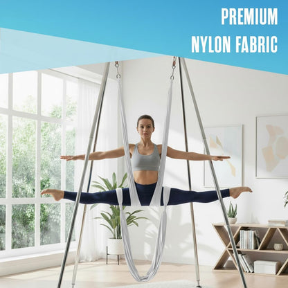 Aerial Rig, Aerial Yoga Stand, 10 FT Frame, 13 YD Fabric, 550 LB Capacity