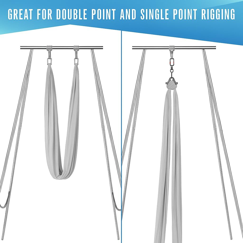 Aerial Rig, Aerial Yoga Stand, 10 FT Frame, 13 YD Fabric, 550 LB Capacity