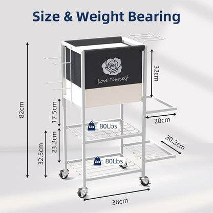 Multi-Functional Home Gym Storage Rack,Yoga Mat Storage on Wheels