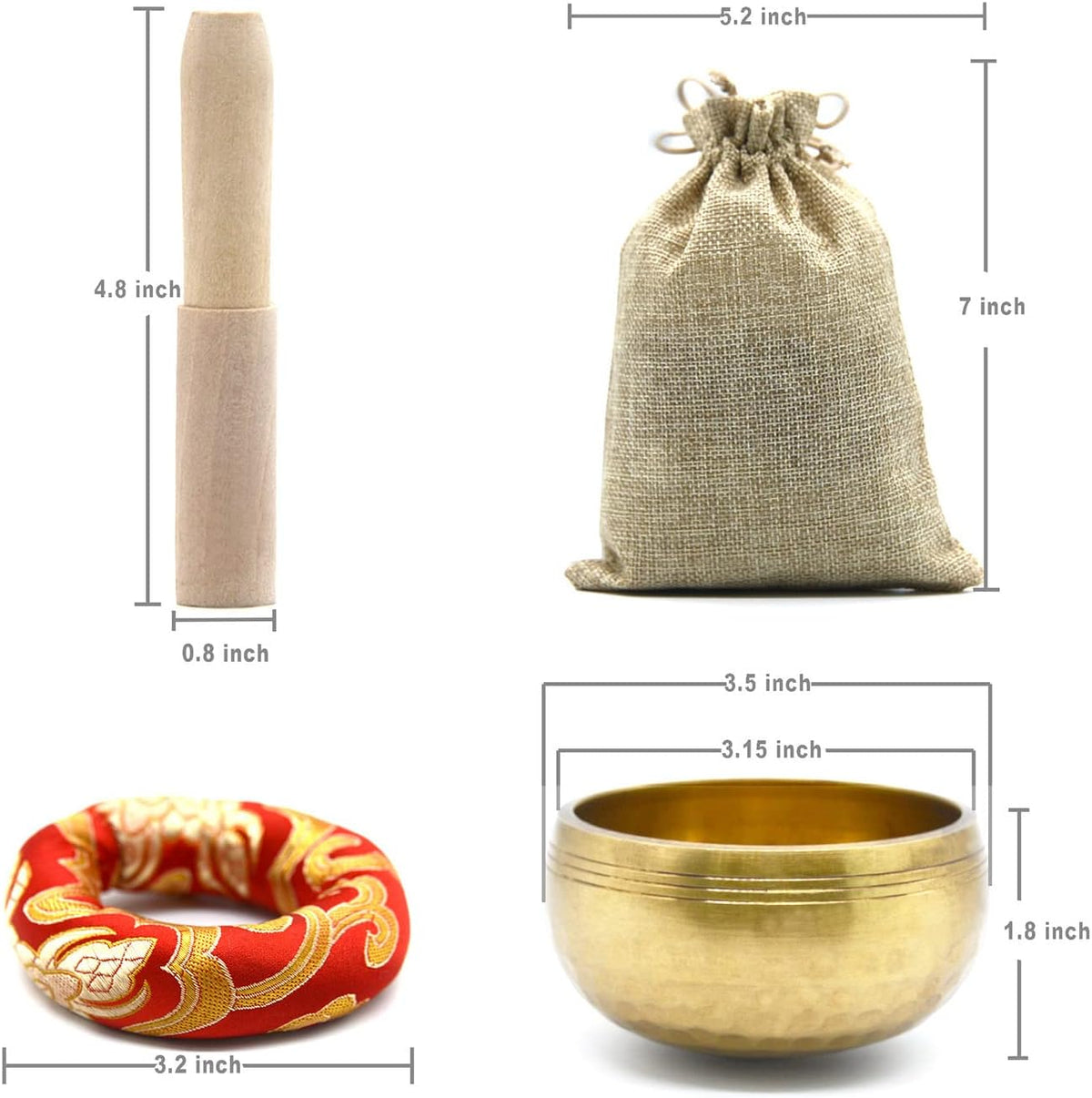 singing bowl (Black 3.15 inch set)