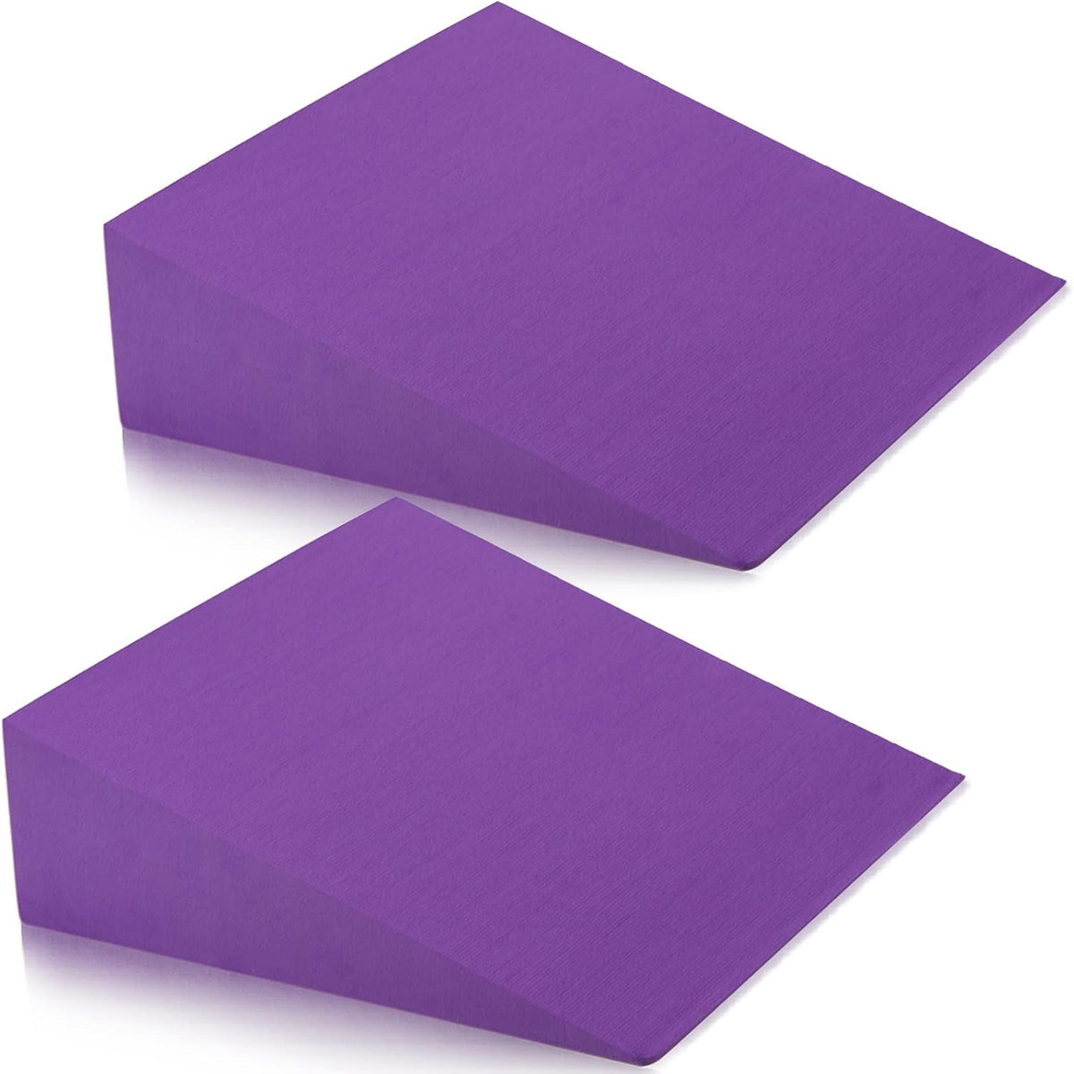 2 Pack Yoga Foam Wedge, 13" EVA Foam Calf Stretch Slant Board for Lower Leg Strength Improve, Squat Wedge Incline Block for Workout, Exercise, Foot Heel Stretcher, Wrist Back Support (Purple)