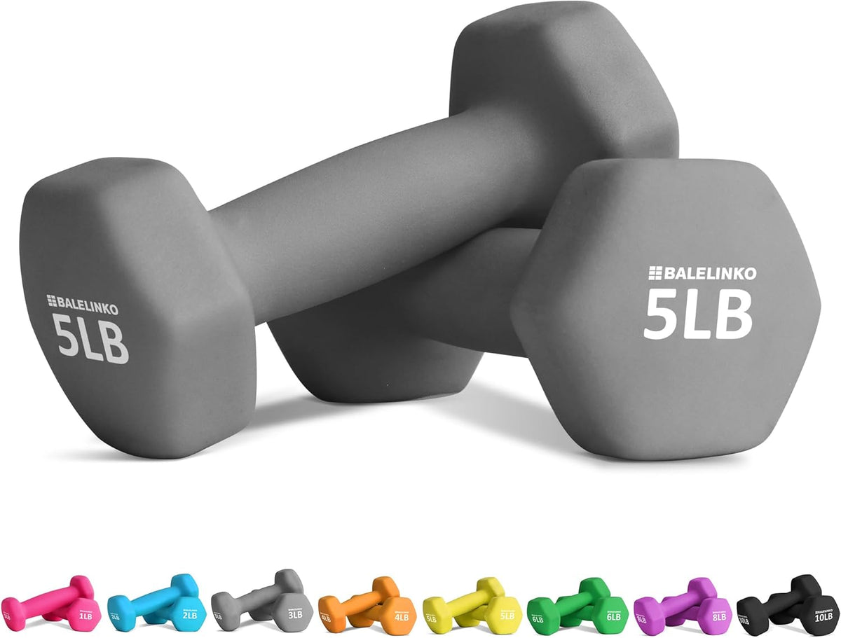 Home Gym Equipment Workouts Strength Training Weight Loss Pilates Yoga Dumbbell Set, Weights for Women, Men, Seniors and Youth