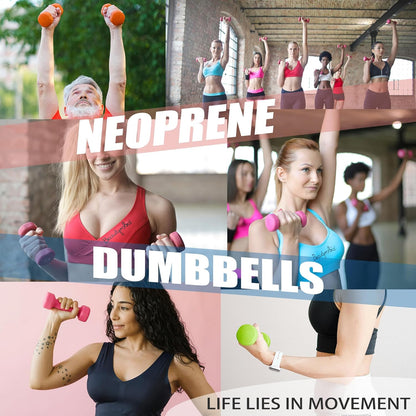 Home Gym Equipment Workouts Strength Training Weight Loss Pilates Yoga Dumbbell Set, Weights for Women, Men, Seniors and Youth