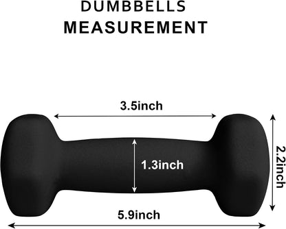 Home Gym Equipment Workouts Strength Training Weight Loss Pilates Yoga Dumbbell Set, Weights for Women, Men, Seniors and Youth