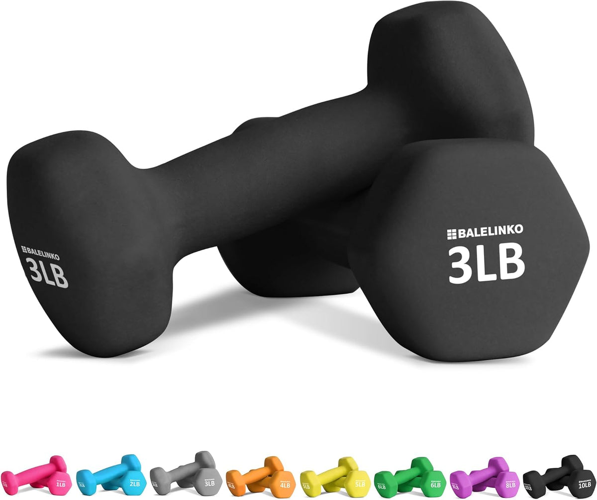Home Gym Equipment Workouts Strength Training Weight Loss Pilates Yoga Dumbbell Set, Weights for Women, Men, Seniors and Youth