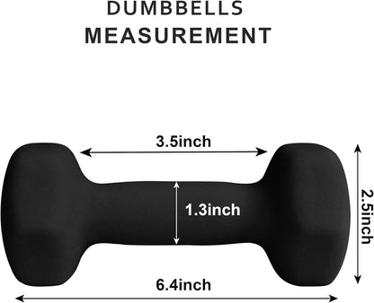 Home Gym Equipment Workouts Strength Training Weight Loss Pilates Yoga Dumbbell Set, Weights for Women, Men, Seniors and Youth