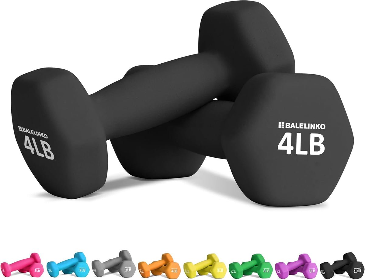 Home Gym Equipment Workouts Strength Training Weight Loss Pilates Yoga Dumbbell Set, Weights for Women, Men, Seniors and Youth