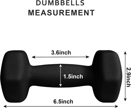 Home Gym Equipment Workouts Strength Training Weight Loss Pilates Yoga Dumbbell Set, Weights for Women, Men, Seniors and Youth