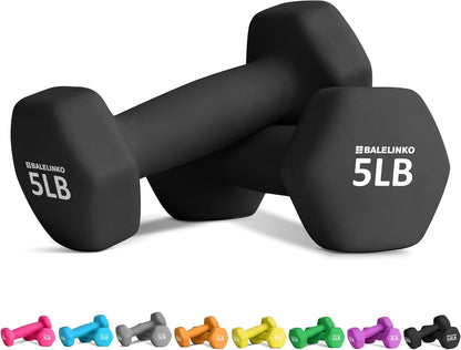 Home Gym Equipment Workouts Strength Training Weight Loss Pilates Yoga Dumbbell Set, Weights for Women, Men, Seniors and Youth