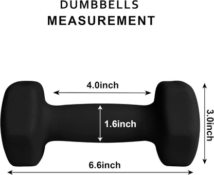 Home Gym Equipment Workouts Strength Training Weight Loss Pilates Yoga Dumbbell Set, Weights for Women, Men, Seniors and Youth