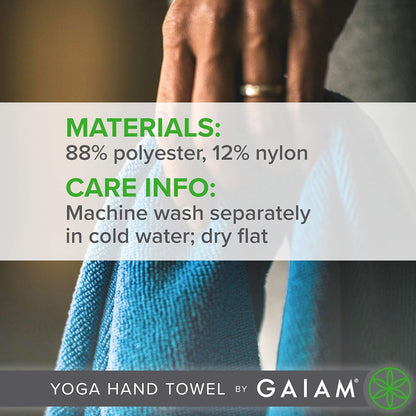 Yoga Hand Towel (30" W x 20" L), Quick Dry & Lightweight Sports Towel, Soft Microfiber Fabric, Designed for Hot Yoga, Pilates, Sports, Workout & More